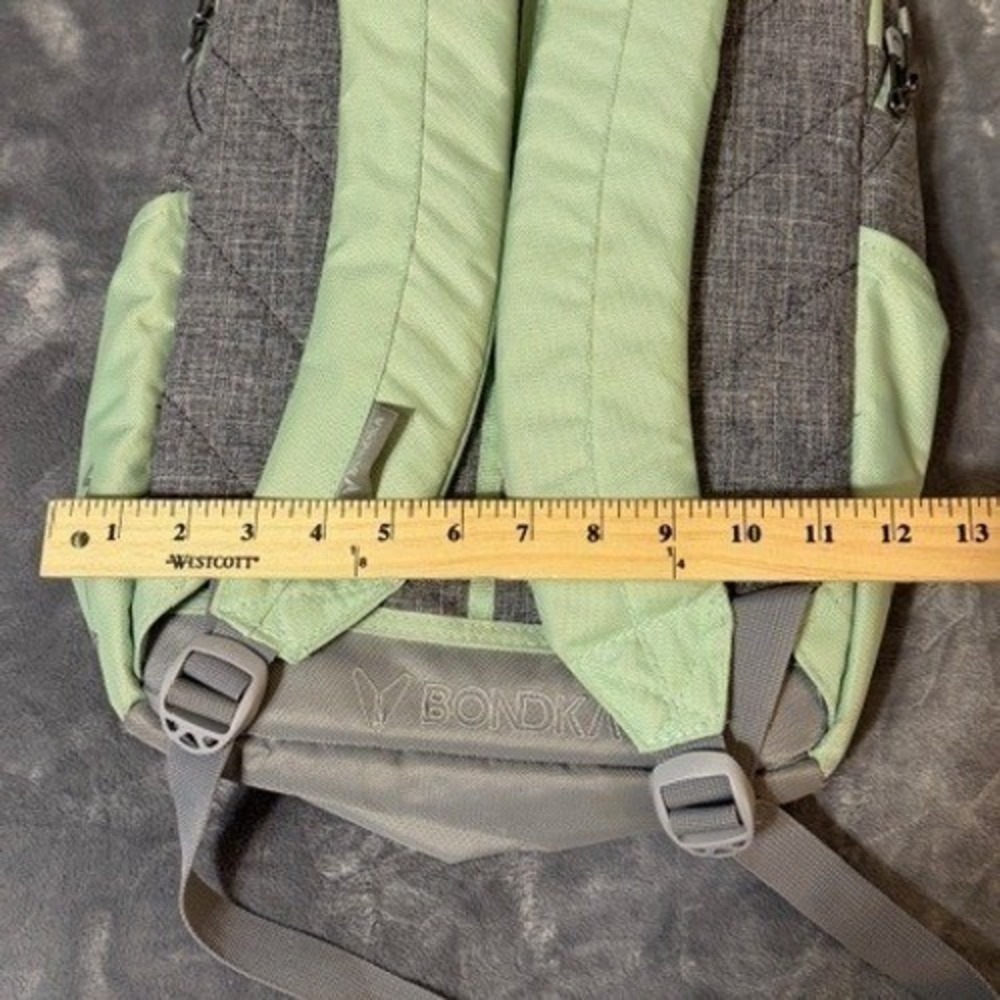 Bondka Backpack Lime Green‎ Gray Laptop Sleeve School Travel Commuter Bag - Picture 10 of 11